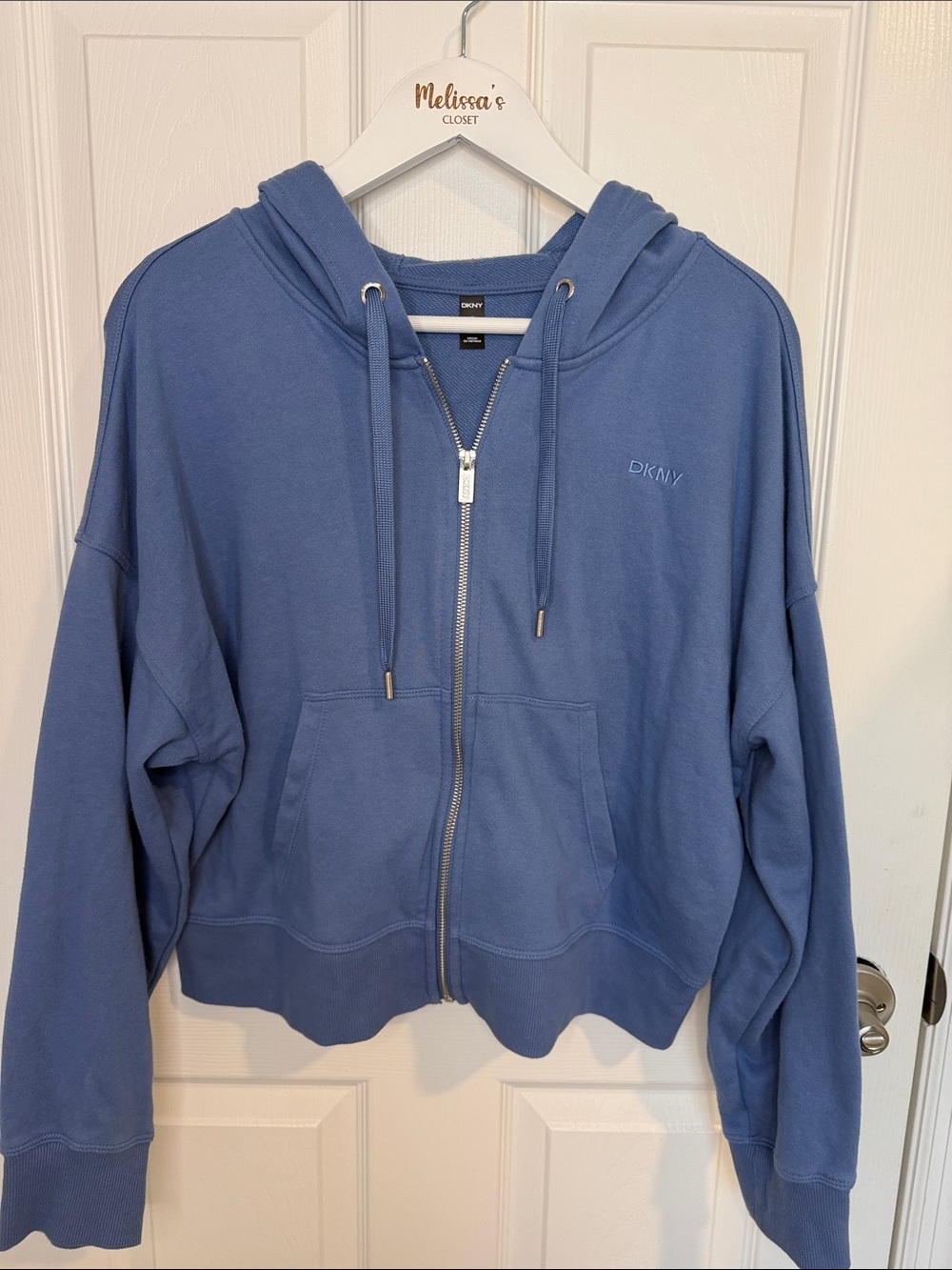 DKNY Periwinkle Blue Zip Hoodie